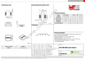 74437321010 Datasheet Cover