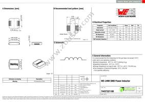 74437321100 Datasheet Cover