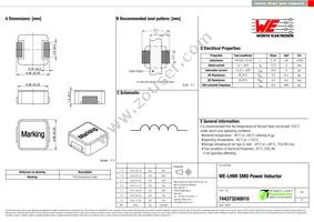 744373240010 Datasheet Cover