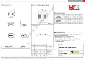 744373340047 Datasheet Cover