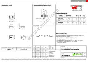 744373460033 Datasheet Cover