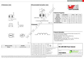 74437346010 Datasheet Cover