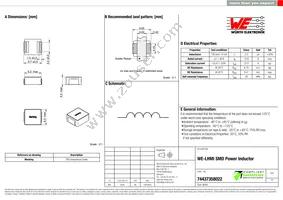 74437358022 Datasheet Cover