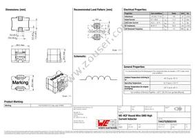 74437529203101 Datasheet Cover