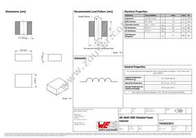 74438323012 Datasheet Cover