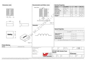 74438333033 Datasheet Cover