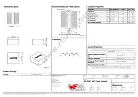 74438335100 Datasheet Cover