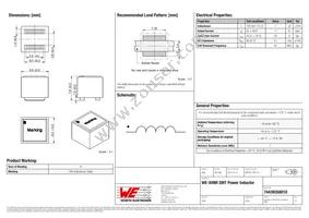 74439358010 Datasheet Cover