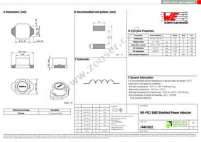 74451022 Datasheet Cover