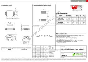 74451115 Datasheet Cover