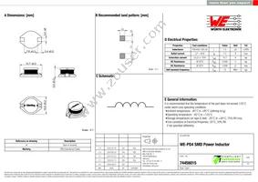 74456015 Datasheet Cover