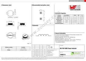 74456115 Datasheet Cover