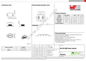 74457010 Datasheet Cover