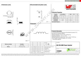 74458001 Datasheet Cover