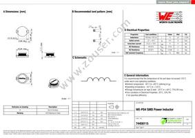 74458115 Datasheet Cover