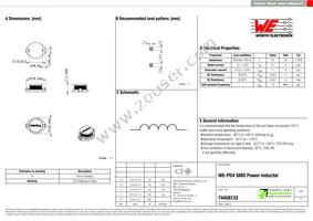 74458122 Datasheet Cover