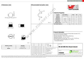 74458303 Datasheet Cover