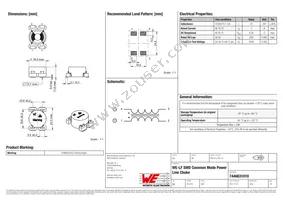 7446631010 Datasheet Cover