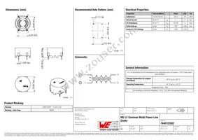 7446722002 Datasheet Cover