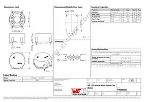 7446926002 Datasheet Cover