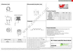 744732100 Datasheet Cover