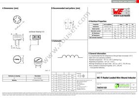 744741101 Datasheet Cover