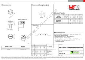 744741221 Datasheet Cover