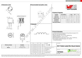 744742223 Datasheet Cover