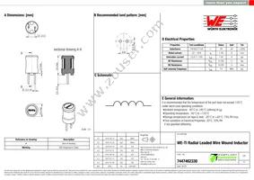 7447462330 Datasheet Cover