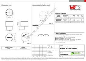 744750420100 Datasheet Cover