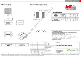 744758315A Datasheet Cover