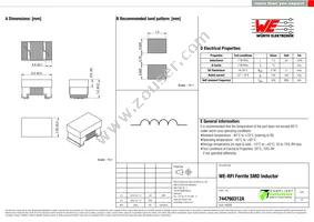 744760312A Datasheet Cover