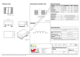 744761111C Datasheet Cover