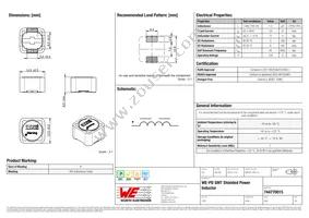 744770015 Datasheet Cover