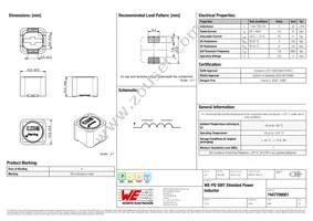 7447709001 Datasheet Cover