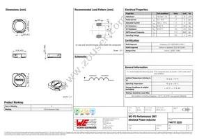 7447713220 Datasheet Cover