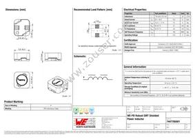 7447785001 Datasheet Cover