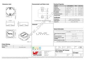 7447789001 Datasheet Cover