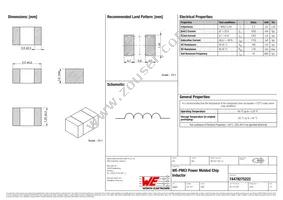 74479275222 Datasheet Cover