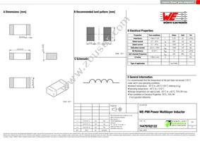 74479762122 Datasheet Cover