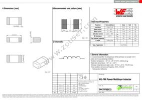 74479762133 Datasheet Cover