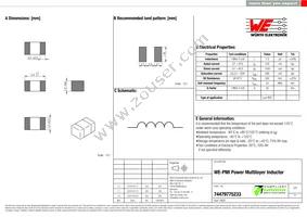 74479775233 Datasheet Cover