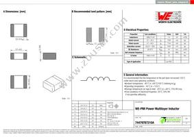 74479787210A Datasheet Cover