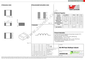 74479787210B Datasheet Cover