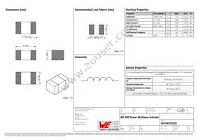 74479875222C Datasheet Cover