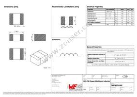 74479876168C Datasheet Cover