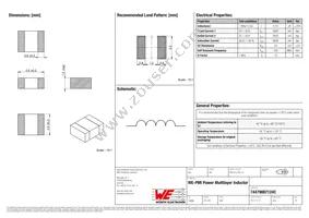 74479887124C Datasheet Cover