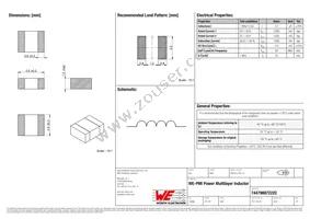 74479887222C Datasheet Cover