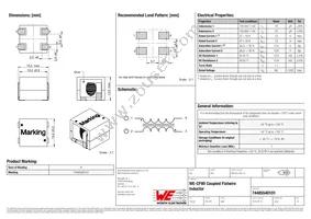 74485540101 Datasheet Cover