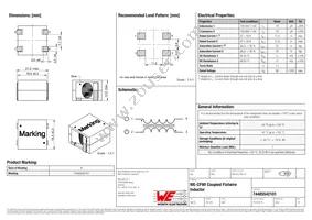 74485542101 Datasheet Cover